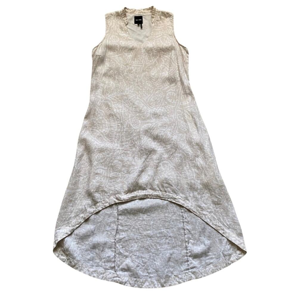 Nic + Zoe Linen Lagenlook Boho Coastal Sleeveless hi-low Dress